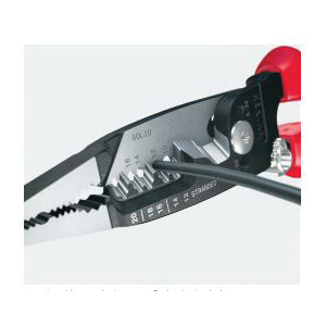 Knipex 13 72 8 SBA Wire Stripper, 20 to 10 AWG Wire, 18 to 10, 20 to 12 AWG Stripping, 200 mm OAL, Ergonomic Handle - 5
