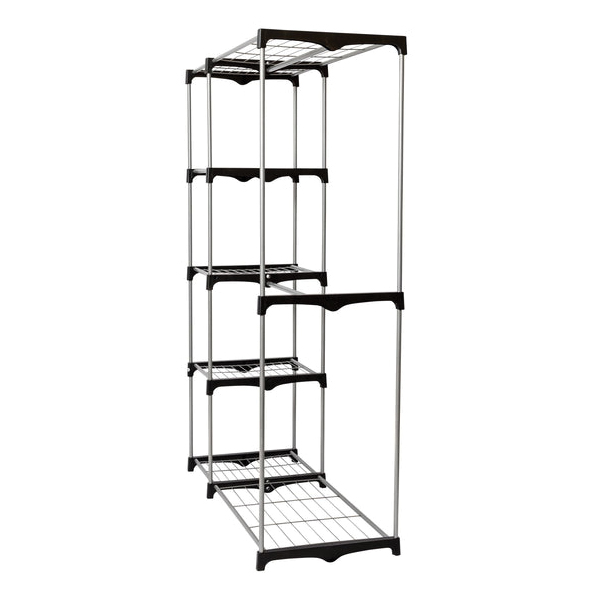 Honey-Can-Do WRD-09305 Freestanding Closet Organizer, 4-Shelf, 20 in OAW, 45 in OAD, 68 in OAH, Silver - 2