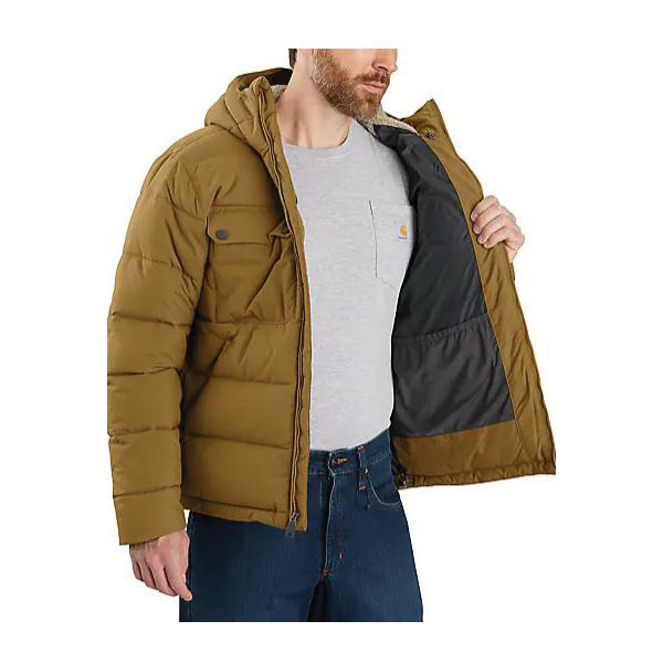 Carhartt MONTANA Series 105474-B33-S Midweight Insulated Jacket, S, Nylon, Oak Brown, Hooded Collar, Regular - 3