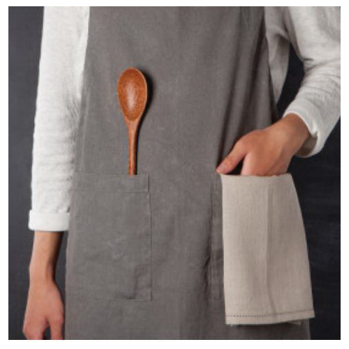 danica HEIRLOOM 2047626 Shadow Stonewash Apron, Cotton, Gray, 36 in L - 3