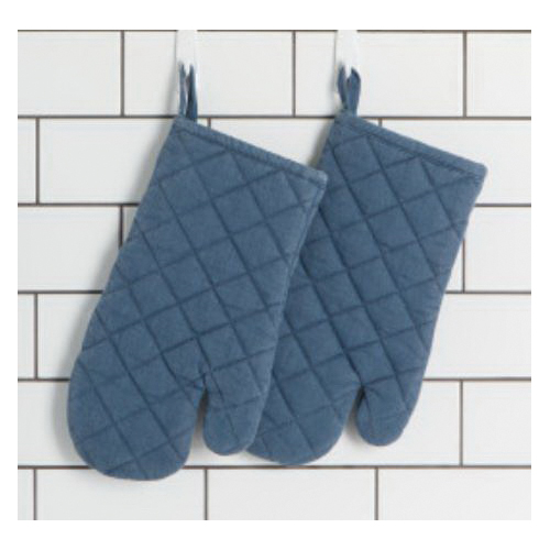 danica HEIRLOOM 2110524 Midnight Stonewash Oven Mitt, Cotton/Polyester, Blue - 2
