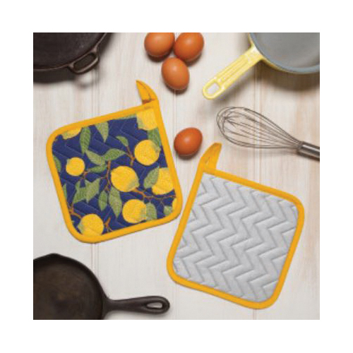 Now Designs by Danica 505162 Lemons Chef Quilted Potholder, Cotton/Polyester, Yellow - 2