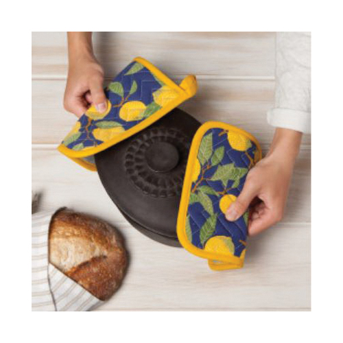 Now Designs by Danica 505162 Lemons Chef Quilted Potholder, Cotton/Polyester, Yellow - 3