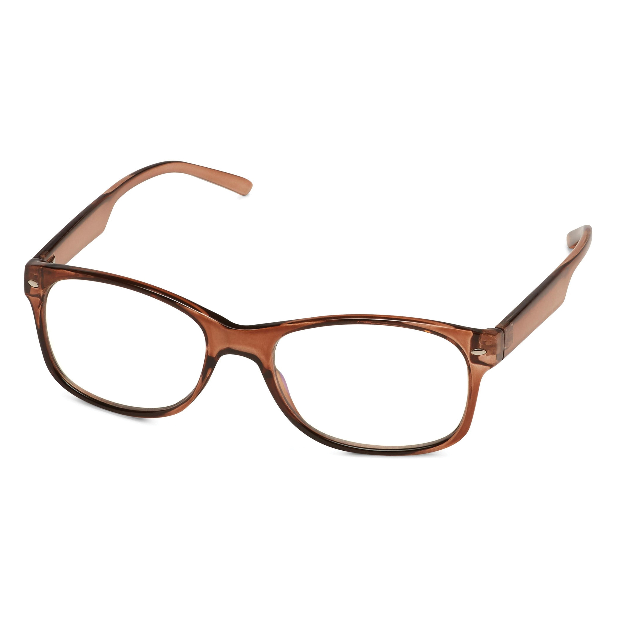 ICU Eyewear ScreenVision Kid's Bailey Series 7738410X-L Blue Light Blocking Glasses, 140 mm and Up, Oval Frame, Brown - 2