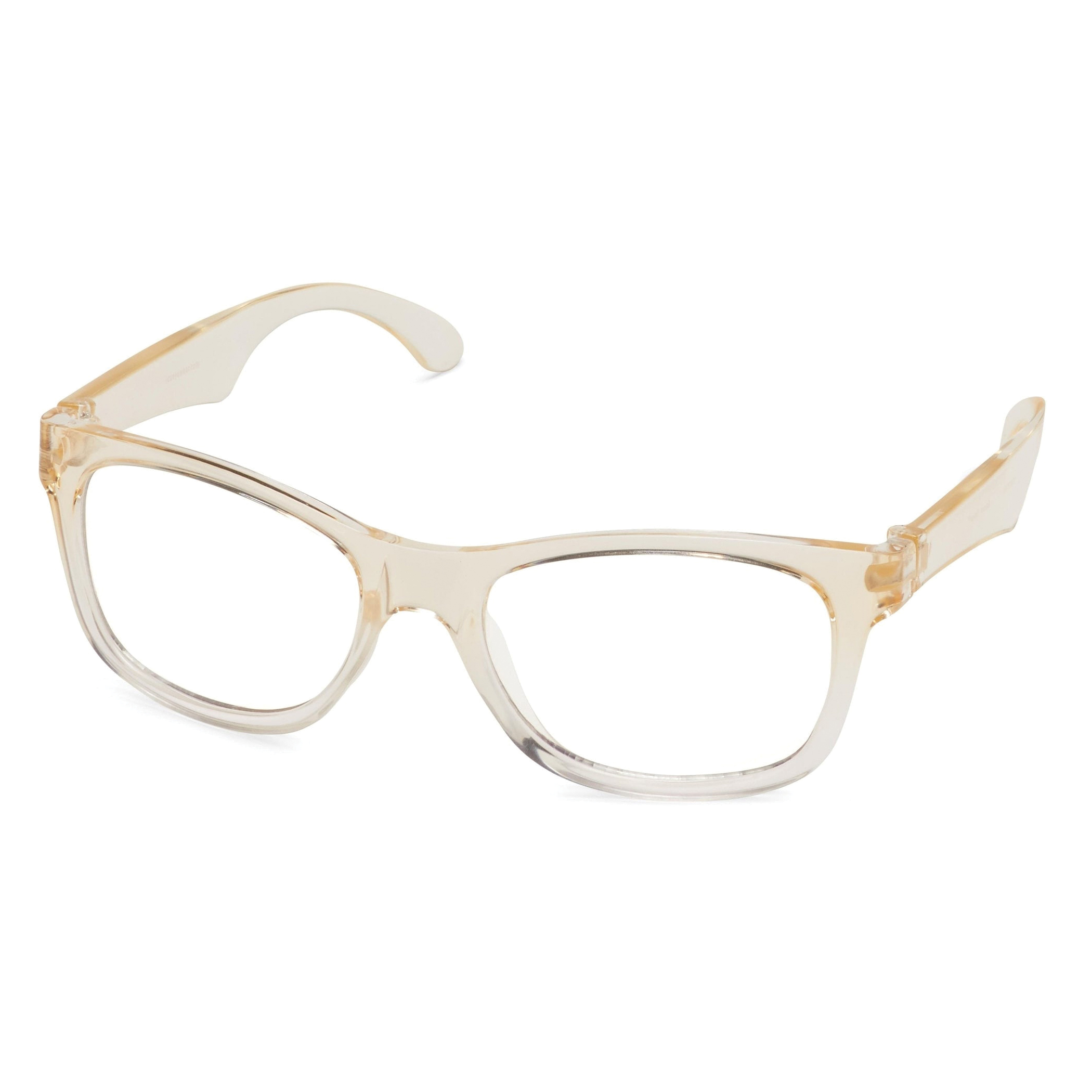 ICU Eyewear ScreenVision Kid's Devin Series 7741500X-L Blue Light Blocking Glasses, 140 mm and Up, Oval Frame, Clear/Tan - 2