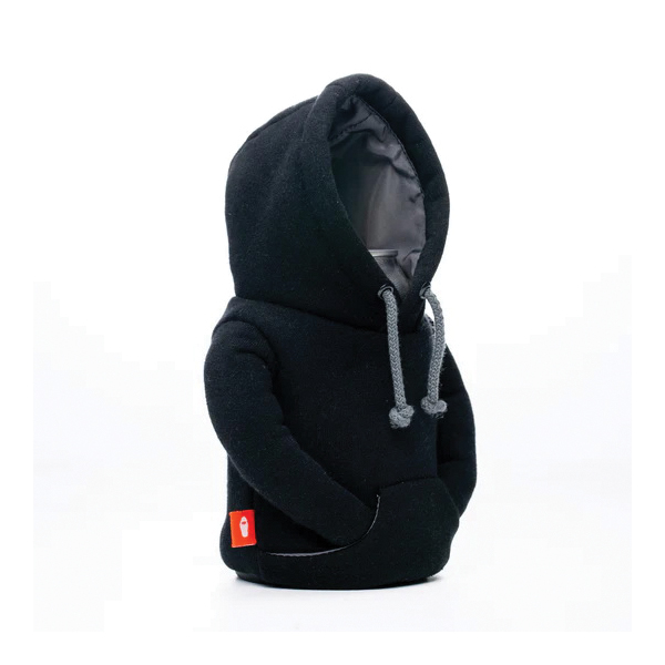 PUFFIN drinkwear DO1229-001 The Hoodie, 12, 16 oz Can/Bottle, Black/Pewter - 1