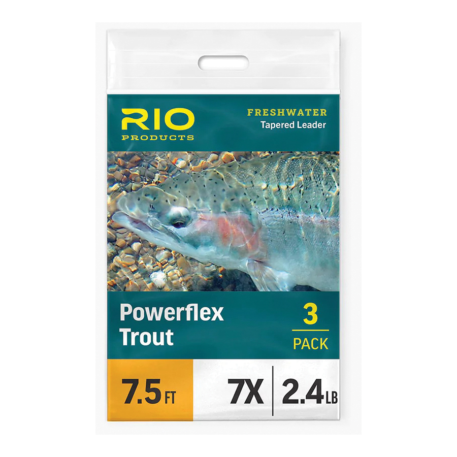 Rio Powerflex Series 6-24610 Trout Leader, 9 ft L, Copolymer, 5 lb, 1/PK - 1