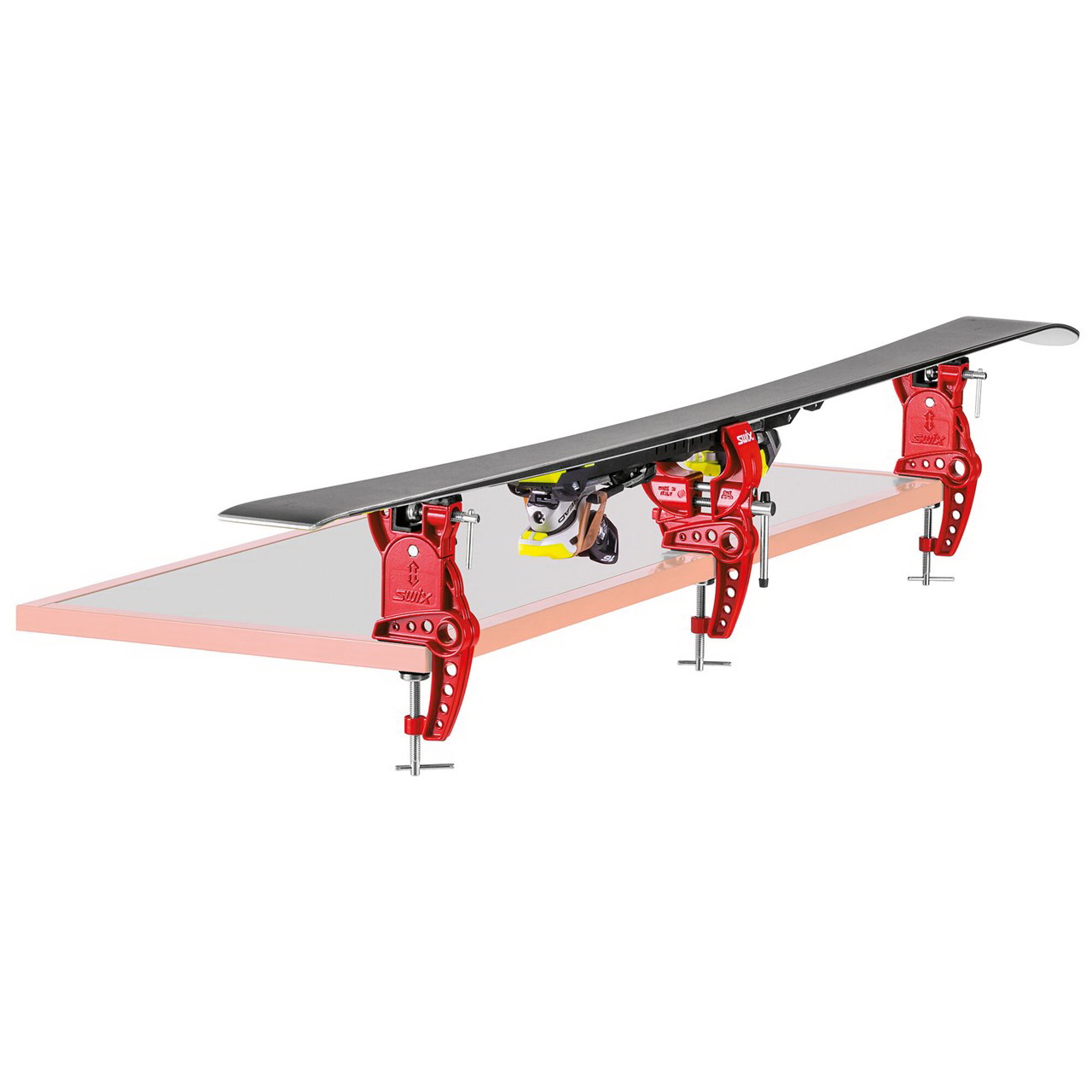 Swix T149-50 World Cup Ski Vise, 40 to 100 mm Jaw Opening, 50 mm W Jaw, Aluminum - 2