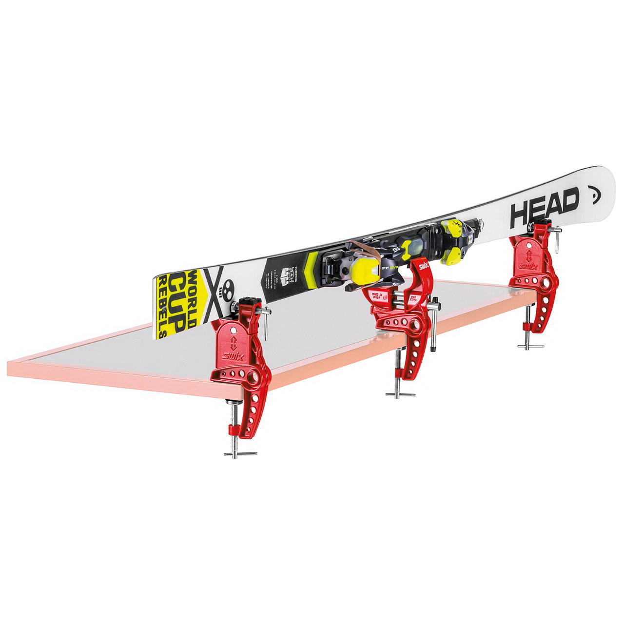 Swix T149-50 World Cup Ski Vise, 40 to 100 mm Jaw Opening, 50 mm W Jaw, Aluminum - 4