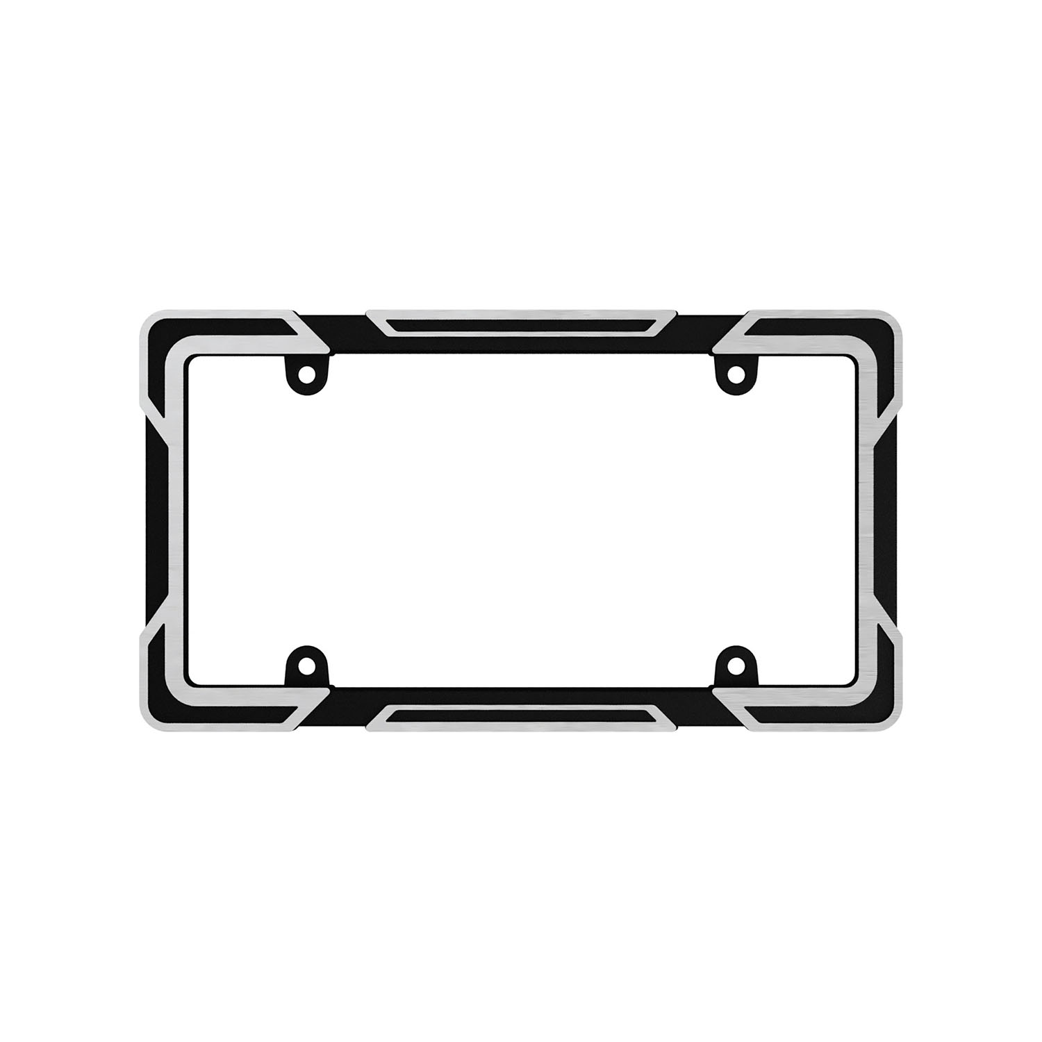 Cruiser Accessories 58450 Machined License Plate Frame, 6.4 in L, 12.4 in W, Aluminum, Black - 2