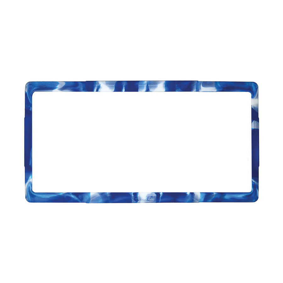 Cruiser Accessories 34141 License Plate Frame, 6 in L, 12 in W, Silicone, Blue/White - 2