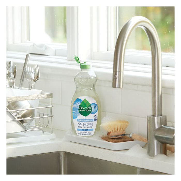 Seventh Generation 68406240 Dish Soap, 19 oz, Liquid, Free and Clear, Light Amber - 3