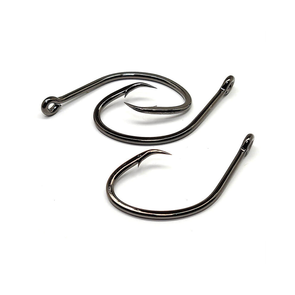 Gamakatsu Nautilus Light 332410 Saltwater Circle Hook, #1, High Carbon Steel, Nickel Silver Black - 2