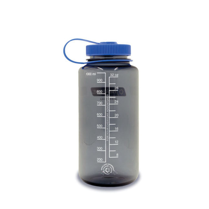 Nalgene 342036 Sustain Water Bottle, 32 oz Capacity, Tritan Renew, Gray, Wide Mouth Lid - 2