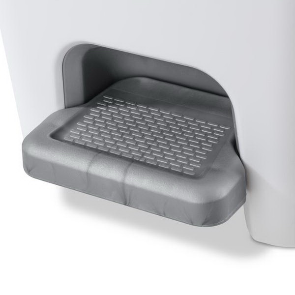 Sterilite 10618002 Rectangular Step-on Wastebasket, 2.7 gal Capacity, Plastic, White - 2