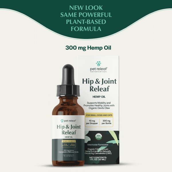 pet.releaf 8203465 Hip and Joint Releaf Hemp Oil, S, 300 mg - 3