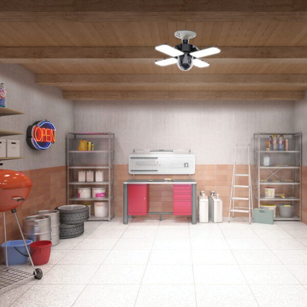 Feit Electric ADJ/CAM/PAN/WIFI/LED Adjustable Panel Light, 90 deg View, 1080 pixel Resolution, Night Vision: 32 ft - 4