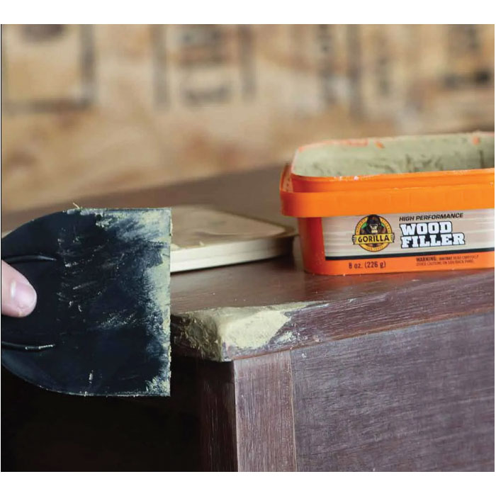 Gorilla 112126 Wood Filler, High-Performance, Brown/Walnut, 6 oz, Tube - 1