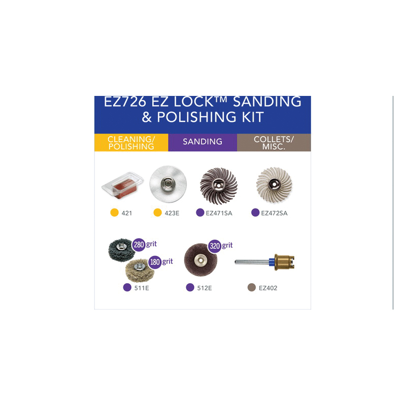 Dremel EZ Lock EZ726-01 Sanding/Polishing Kit - 4
