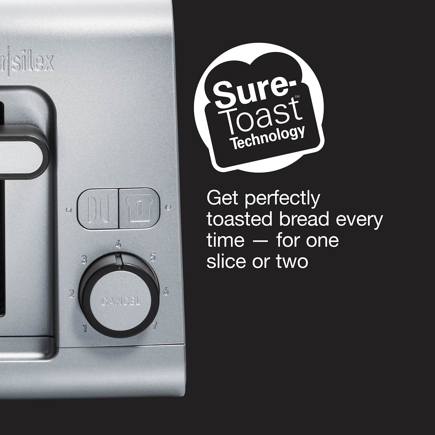 Proctor Silex 22302 Toaster, 2-Slice, Button Control - 1