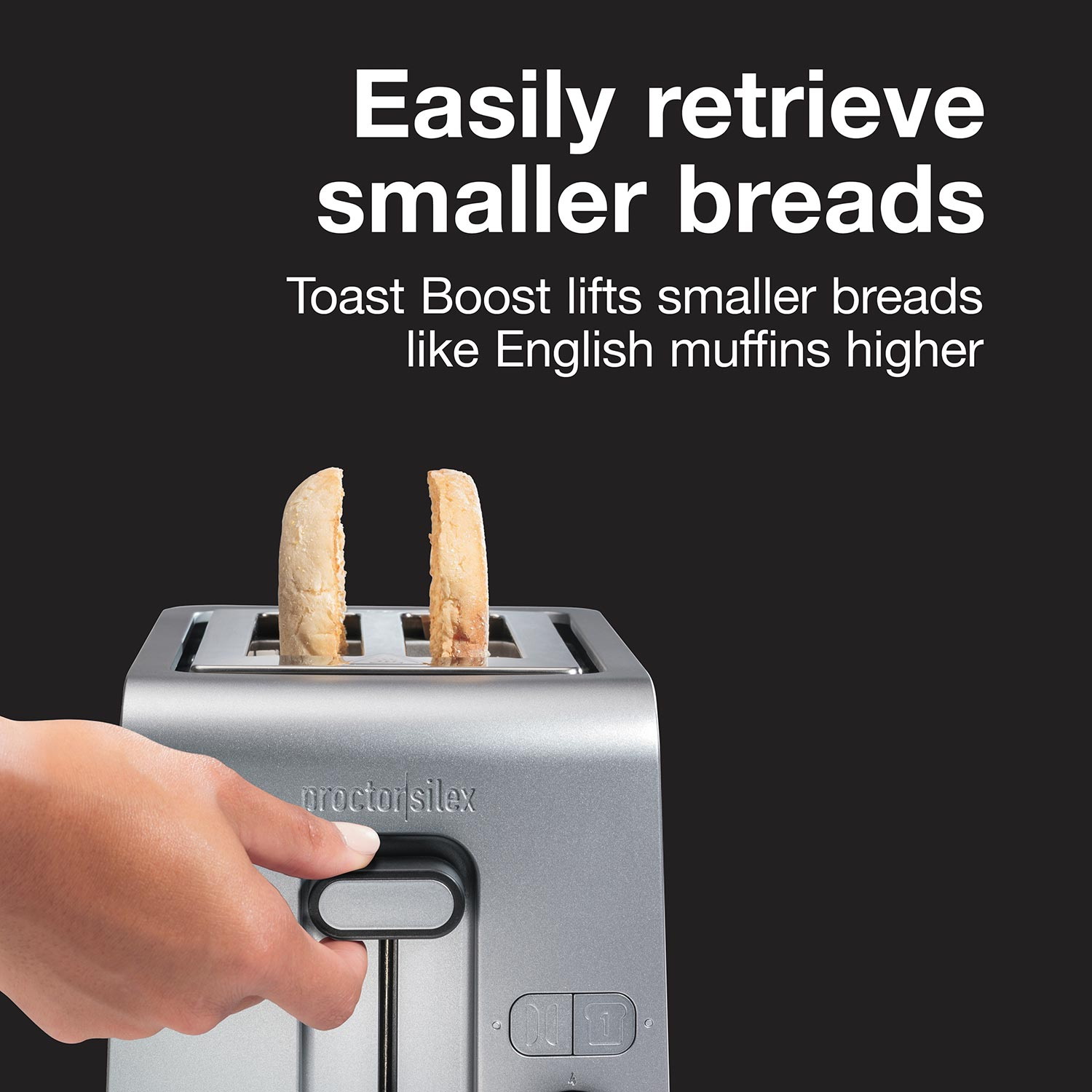 Proctor Silex 22302 Toaster, 2-Slice, Button Control - 4