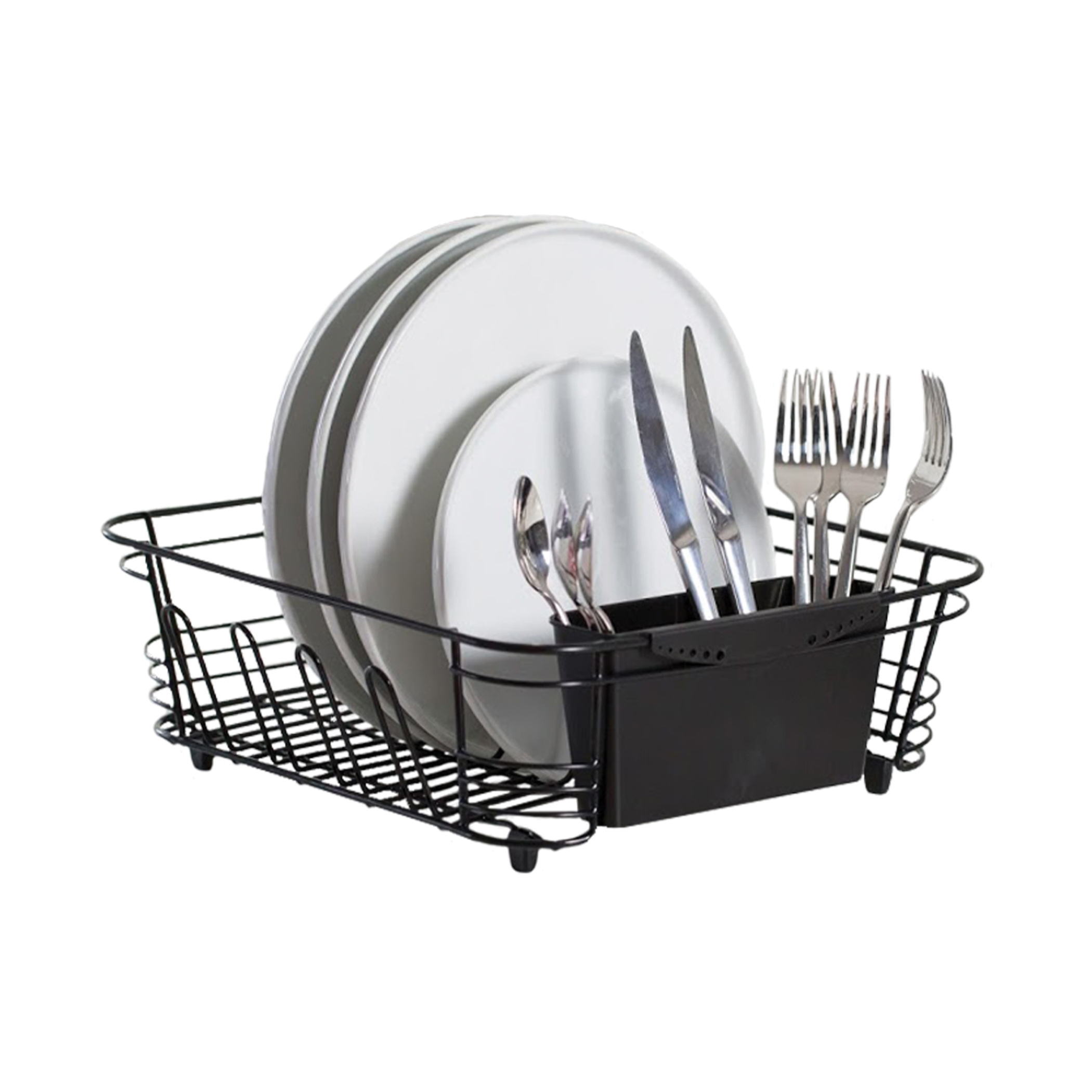 Better Houseware 1420/E Dish Drainer, 14 in L, 13 in W, 5 in H, Steel, Black-Coated - 2