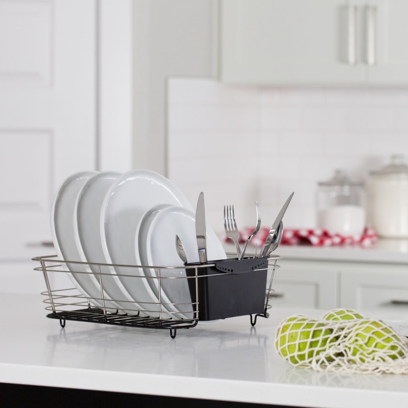 Better Houseware 1420/E Dish Drainer, 14 in L, 13 in W, 5 in H, Steel, Black-Coated - 4