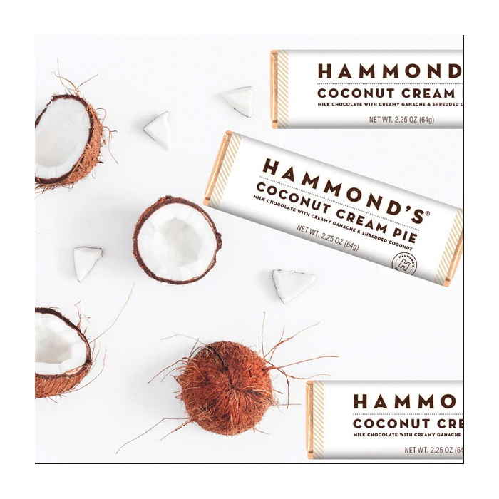 Hammond's OC43812 Candy Bar, Coconut, Milk Chocolate, 2.25 oz - 2
