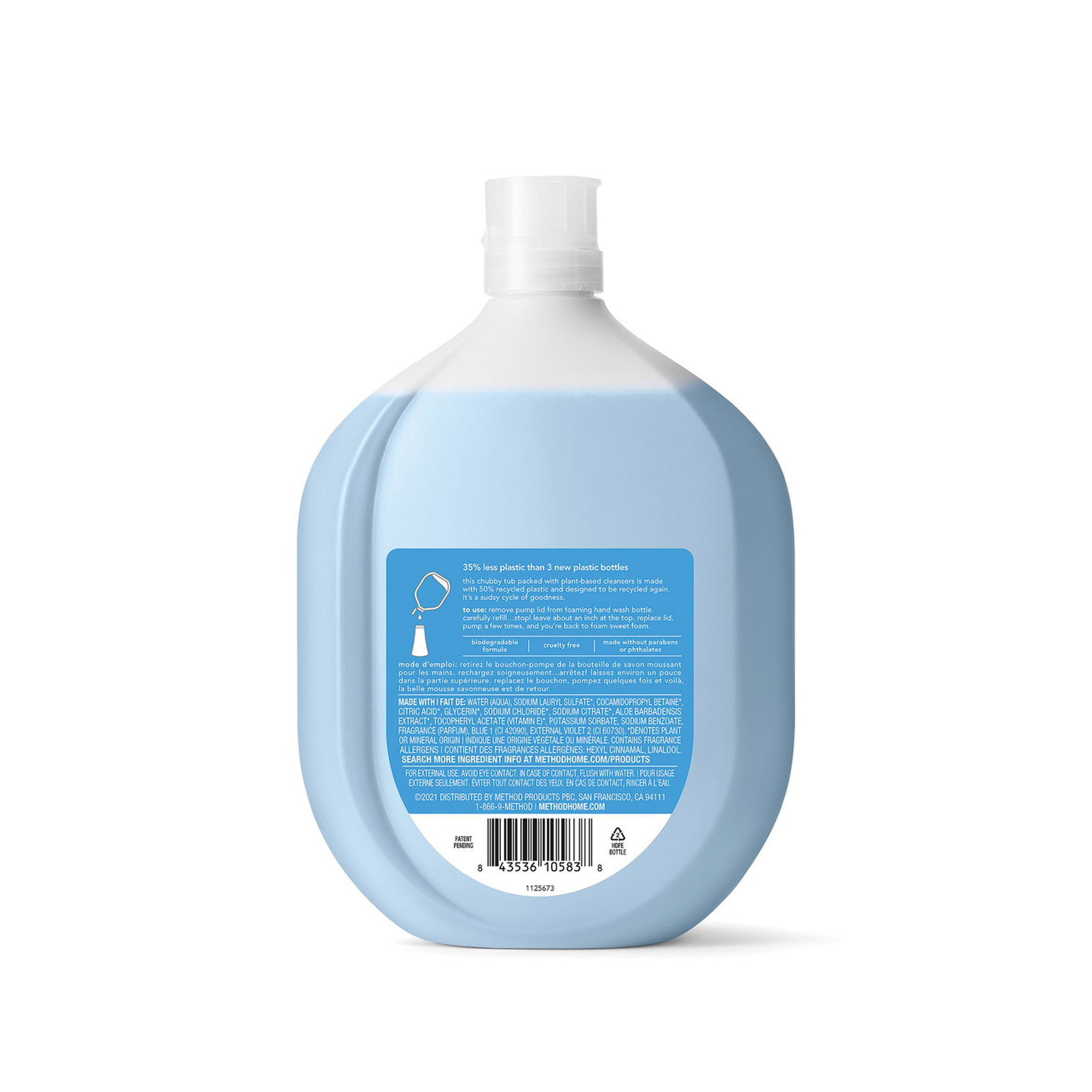 method 328110 Foaming Hand Wash Refill, Liquid, Pleasant, 28 fl-oz Tub - 2