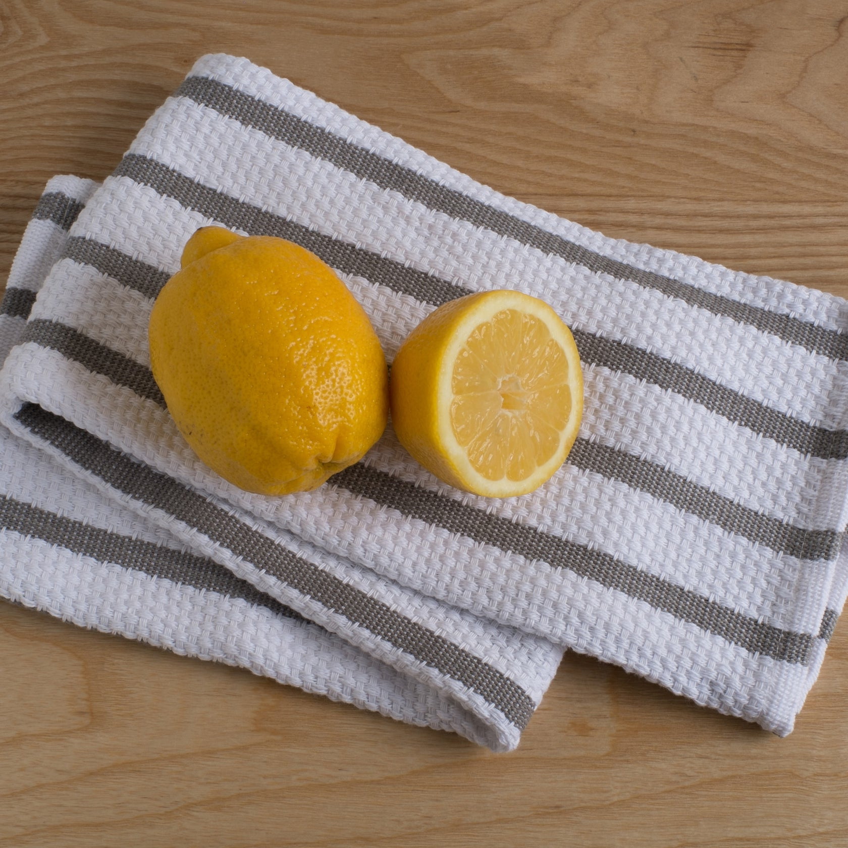 Now Designs by Danica 140422 Basketweave Dish Towel, 25 in L, 16 in W, Cotton, London Gray - 2