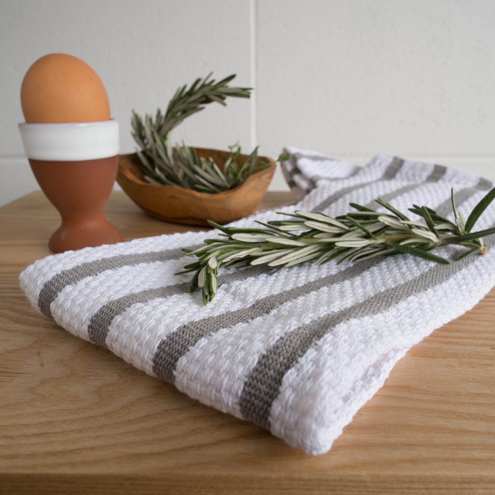 Now Designs by Danica 140422 Basketweave Dish Towel, 25 in L, 16 in W, Cotton, London Gray - 3