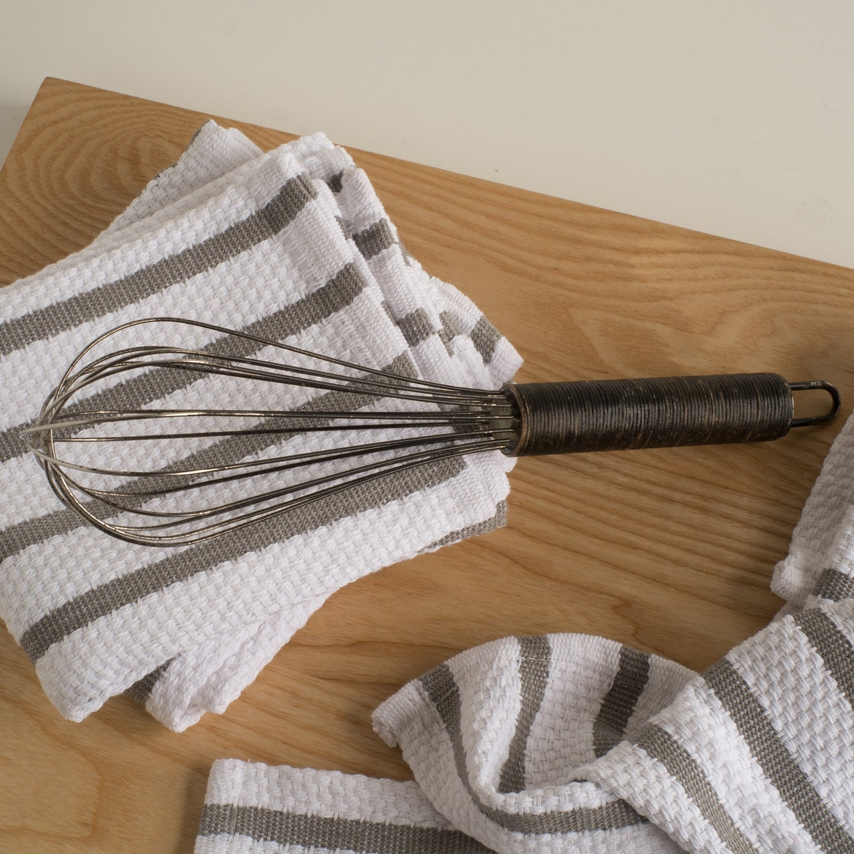 Now Designs by Danica 140422 Basketweave Dish Towel, 25 in L, 16 in W, Cotton, London Gray - 4