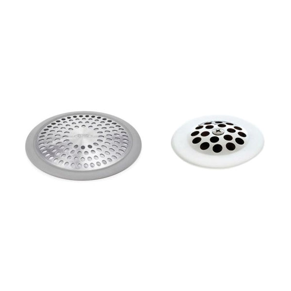 Good Grips 1395500 Bathtub Drain Protector, Silicone/Stainless Steel, Bright Silver - 2