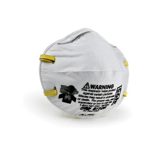 3M 8110S-P2-DC Particulate Respirator, Small Mask, N95 Filter Class, Polyester Facepiece, White - 2