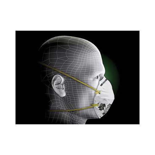 3M 8110S-P2-DC Particulate Respirator, Small Mask, N95 Filter Class, Polyester Facepiece, White - 3