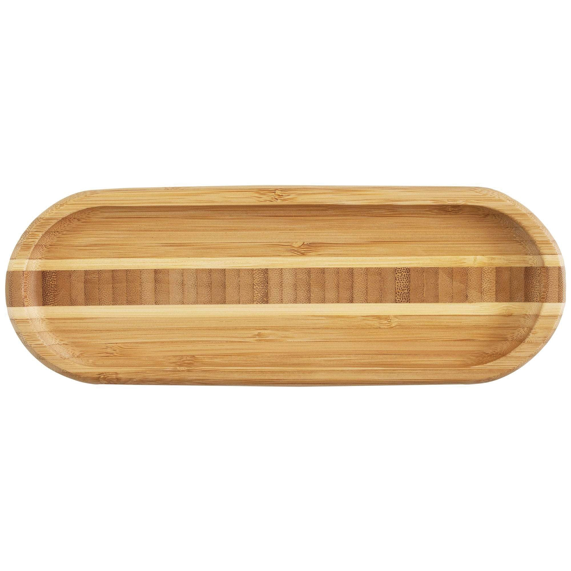 Totally Bamboo 20-1999 Catch-All Spoon Rest, Moso Bamboo, Brown, 10 in L, 3-1/2 in W - 2