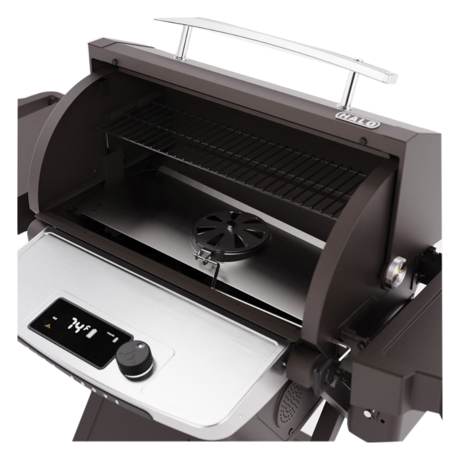 HALO Prime550 Series HS-1001-XNA Pellet Grill with Cart, 386 sq-in Primary Cooking Surface, Smoker Included, Black - 4