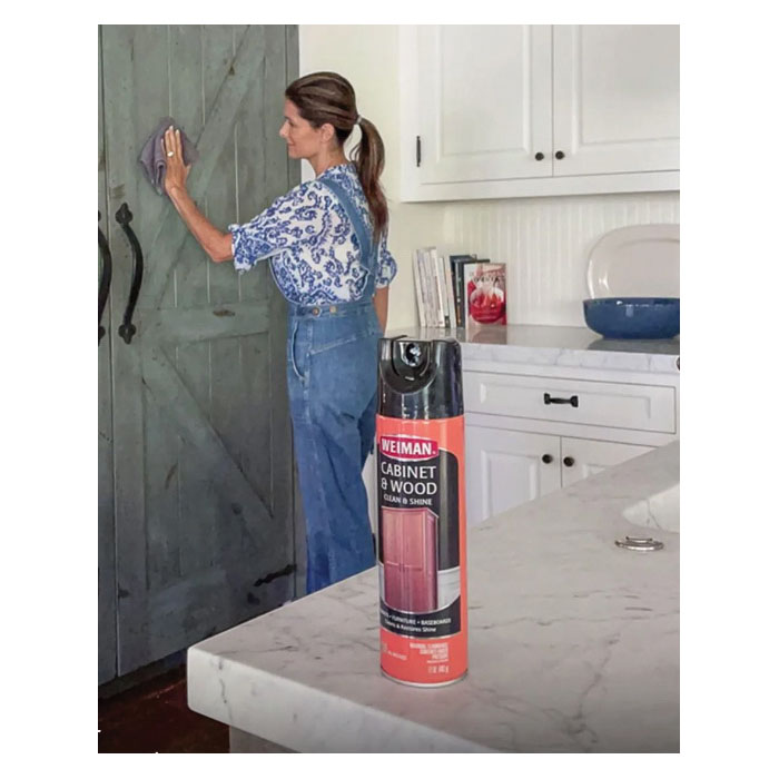 Weiman 596 Cabinet Wood Cleaner and Polish, 17 oz Can, Foam, Almond, White - 3