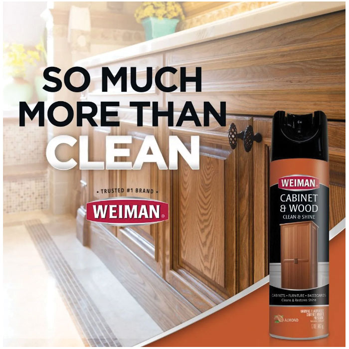 Weiman 596 Cabinet Wood Cleaner and Polish, 17 oz Can, Foam, Almond, White - 5