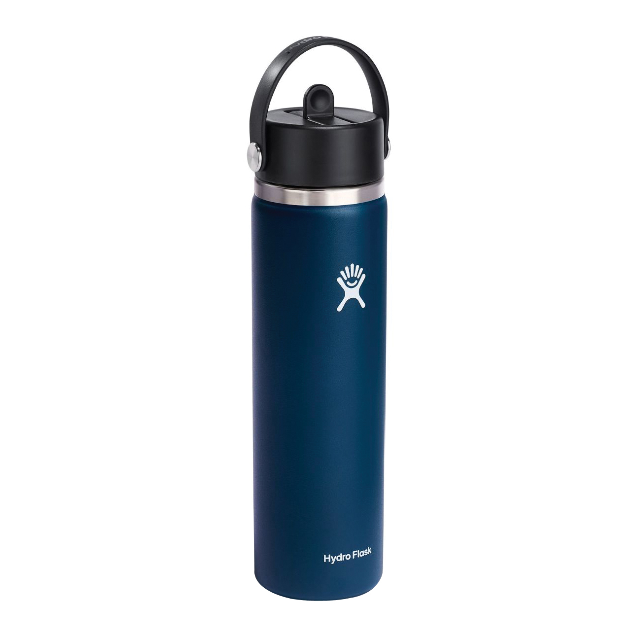 Hydro Flask W24BFS464 Wide Mouth Bottle With Flex Straw Cap, 24 oz Capacity, Stainless Steel, Indigo, Powder-Coated - 3
