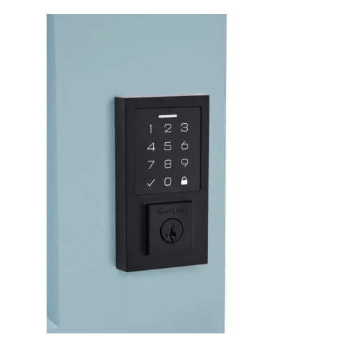 Kwikset 270 Series 9270 CNT 514 SMT RBP Smartcode Deadbolt, 2 Grade, Keyed One-Side Key, Matte Black, KW1 Keyway - 5