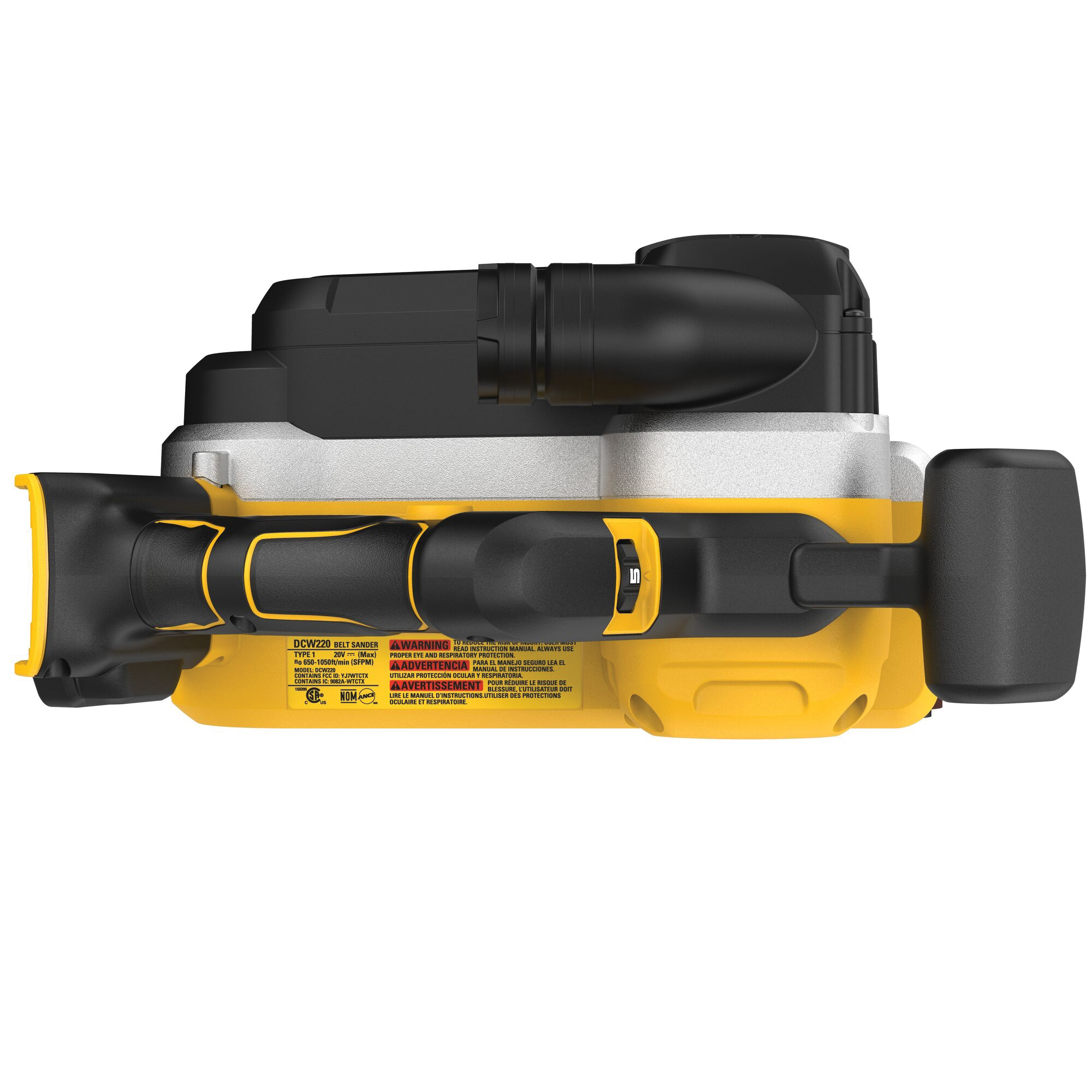DEWALT XR 20V MAX Series DCW220B Belt Sander, Tool Only, 20 V, 3 x 21 in Belt, 198 to 320 rpm Speed, Auxiliary Handle - 5
