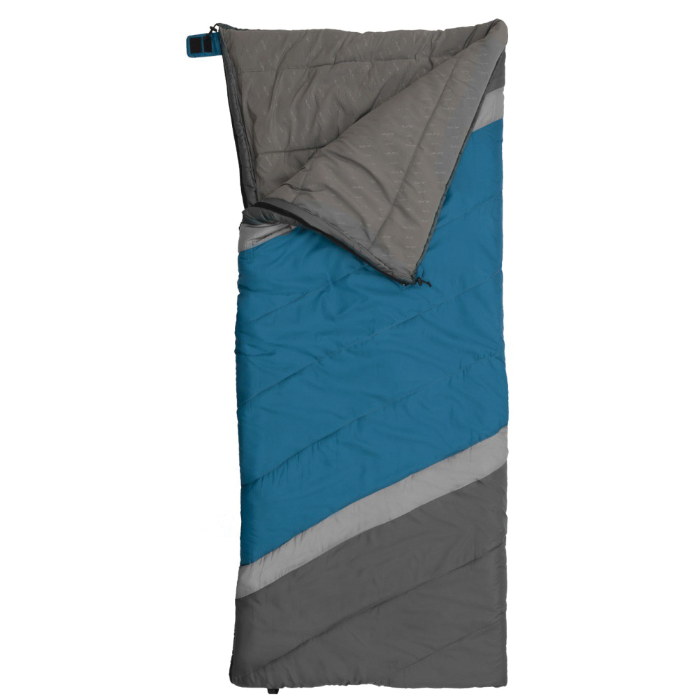 Alps Mountaineering Spectrum Series 4119733 Double Sleeping Bag, 80 in L, 68 in W, Rectangular, Polyester, Blue/Charcoal - 3