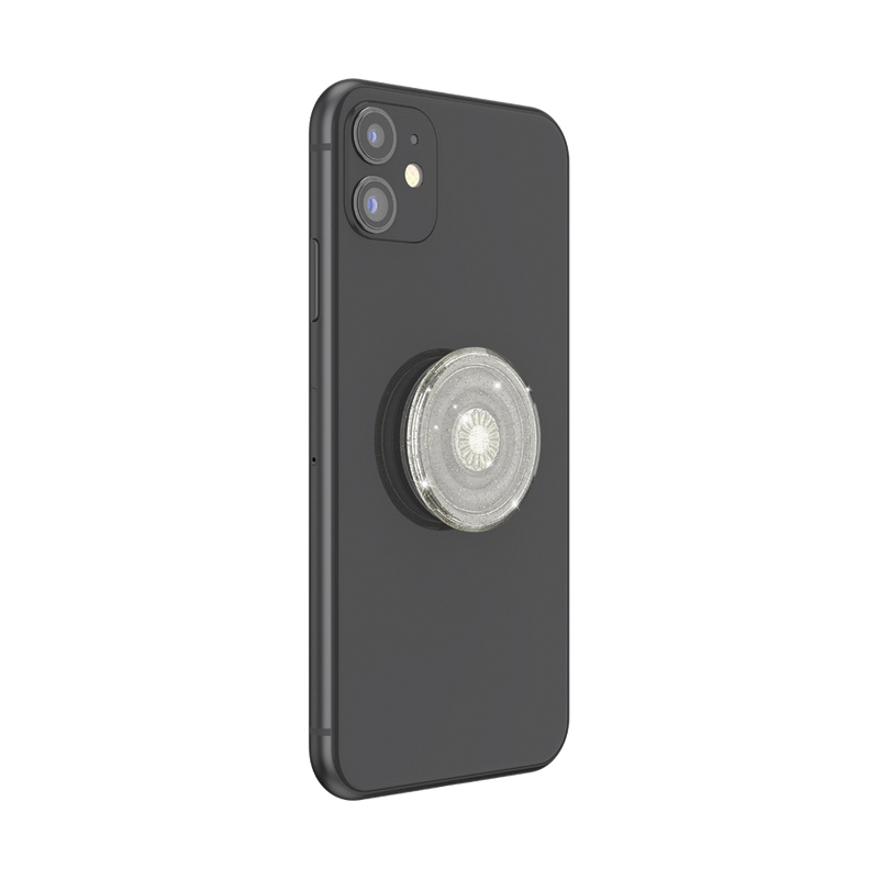 Popsockets 805149 Glitter Pop Socket, Clear/Silver, For: iPhone 11/12 - 4