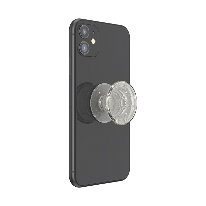 Popsockets 805149 Glitter Pop Socket, Clear/Silver, For: iPhone 11/12 - 5