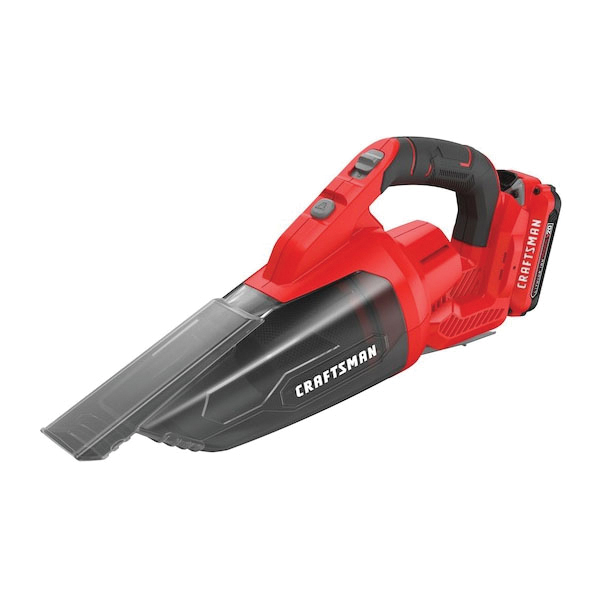 Craftsman CMCVH001C1 Cordless Handheld Vacuum Kit, 45 cfm Air, 20 V Battery, Lithium-Ion Battery, 1.5 Ah, Red - 3