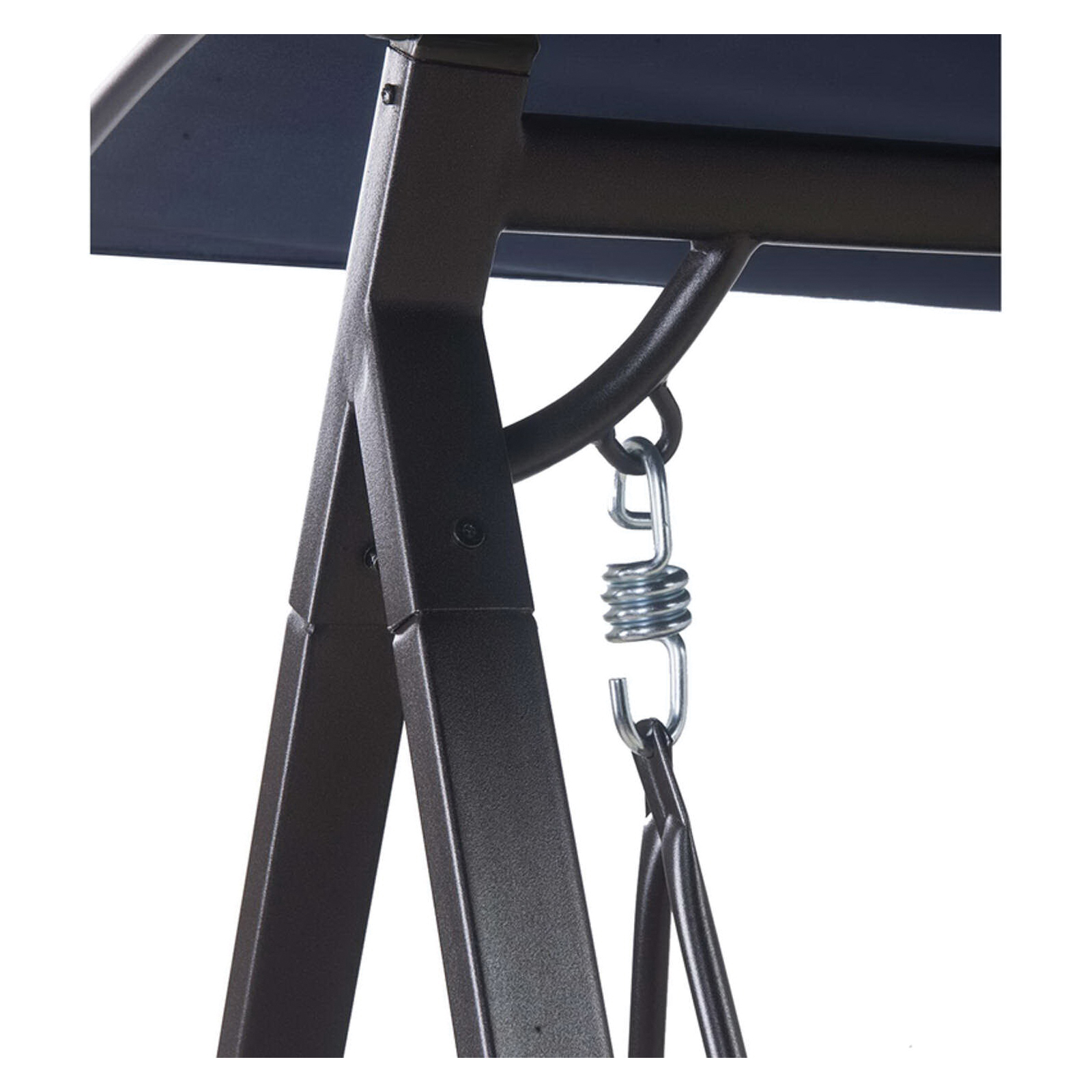 Living Accents 20S6026B Swing with Side Tables, 41 in OAW, 60 in OAH, 3 Seating, Steel Frame, Black Frame - 4