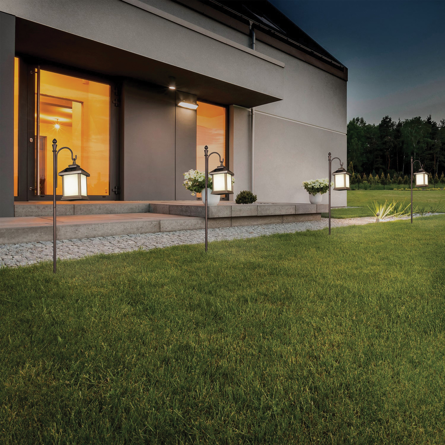 Feit Electric OneSync SYNC/HOOK48 Landscape Shepherd's Hook, Steel, Bronze, Powder-Coated, Ground - 3