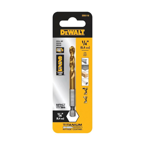 DEWALT IMPACT READY DD5152 Drill Bit Set, 12-Piece, TiN-Coated - 1