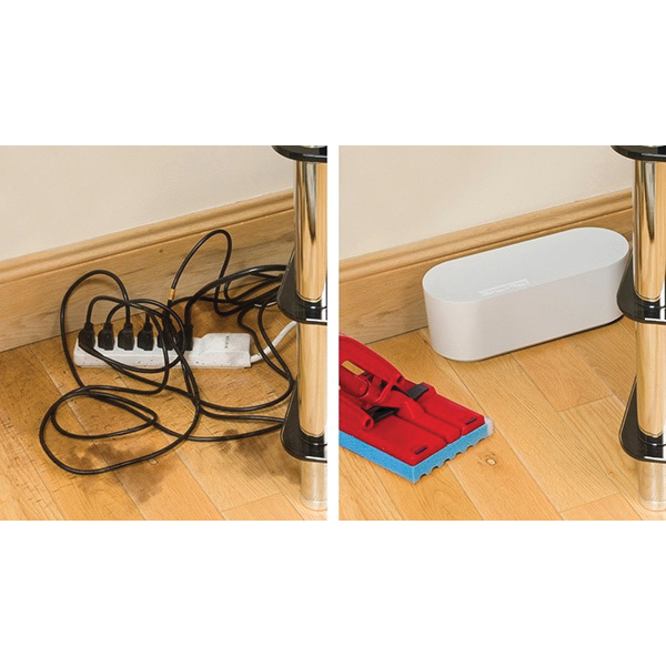 D-Line US/COBSMLW Cable Organizer Box, ABS, White - 2